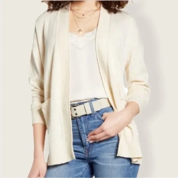 Madewell Bradley Open Front Cream Cardigan - Picture 1 of 6